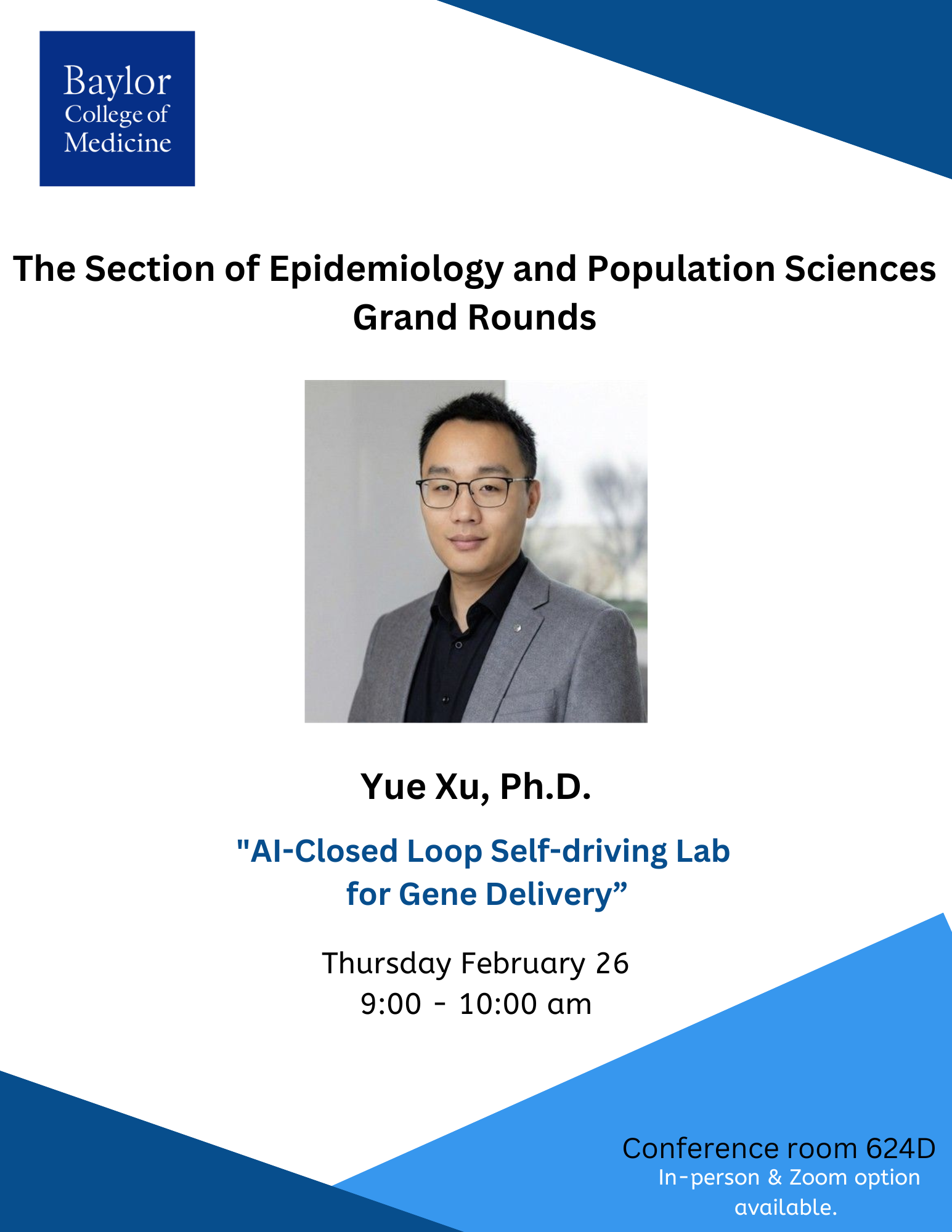 BCM Grand Rounds Seminar Invite